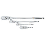 Ensemble de 4 clés à cliquet à tête flexible de 1/4", 3/8" et 1/2" à 90 dents