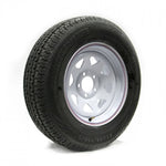 Pneu radial 205R15, 6 plis, 5 trous, jante blanche